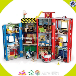 wholesale girls wooden toy house for dolls W06A046