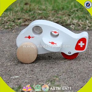 wholesale cartoon wooden plane shape car toy for children W04A143