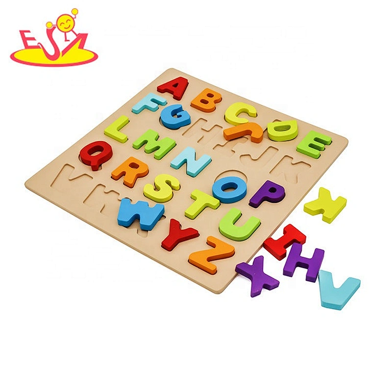 Top sale intelligence alphabet wooden puzzles for kids W14B117