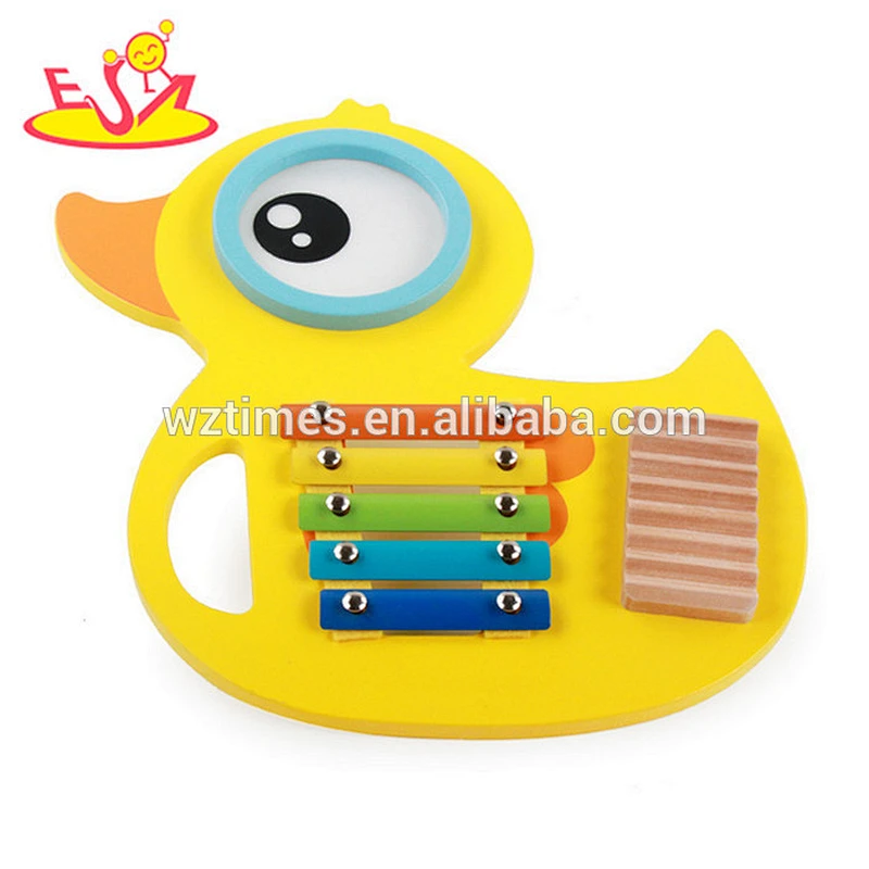 2018 wholesale yellow duck wooden baby xylophone new design wooden baby xylophone best wooden baby xylophone for sale W07C059