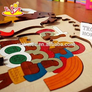 Wholesale teaching aid educational wooden 3d jigsaw toy for children W14A146