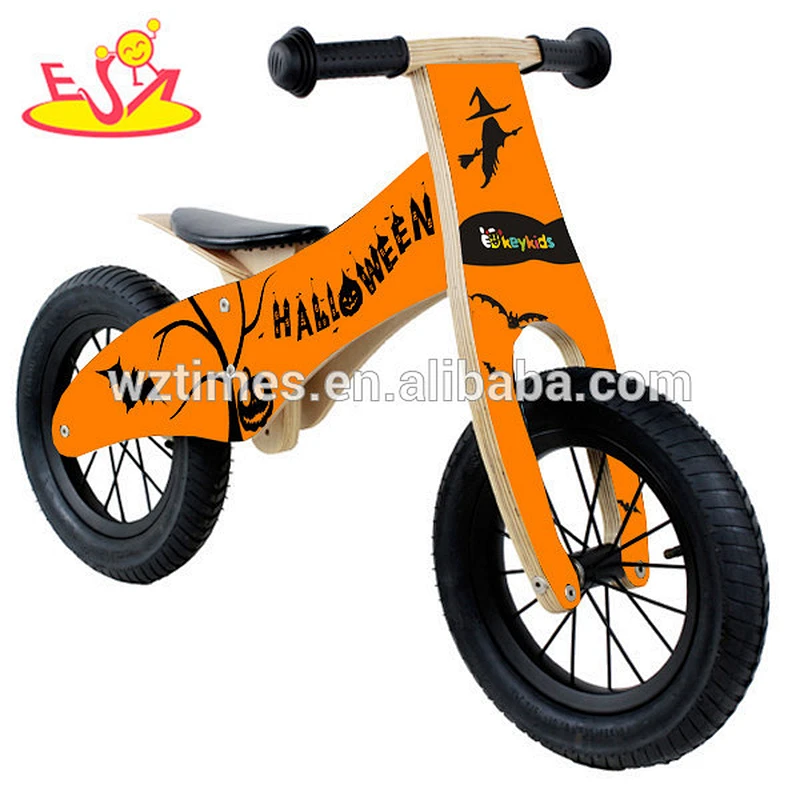 Wholesale best sale cool style kids wooden black balance bike used in home and outdoor W16C096-1