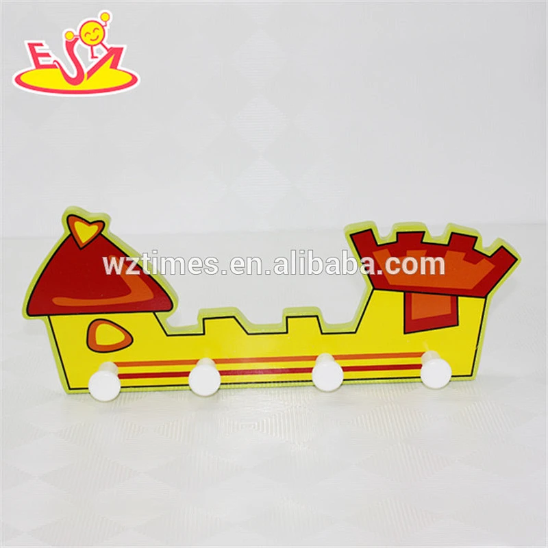 wholesale charming gift wooden wall hook for kids latest design wooden wall hook W09B046