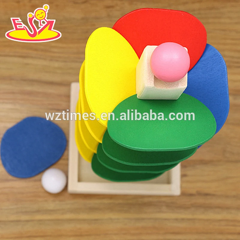 wholesale high quality deluxe wooden marble race toys for sale W04E056