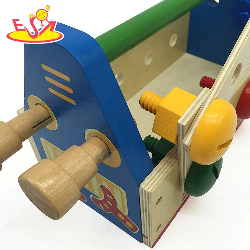 Top sale woodworking toy wooden kids tool box for preschool W03D122