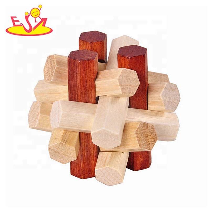 Best design intelligent wooden brain teasers for kids W11C030
