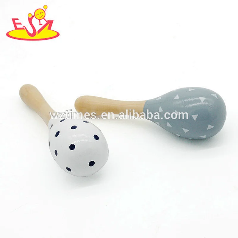 2018 Wholesale traditional music instrument wooden cheap maracas for baby W07I133