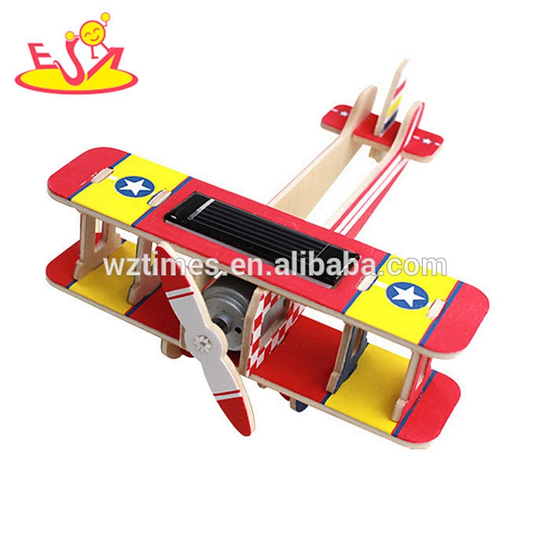 2018 Wholesale airplane puzzle wooden popular kids toys new fashion build kit wooden popular kids toys W03B066