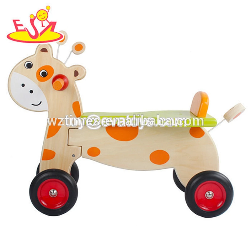 2018 Wholesale new design pink wooden bike toys wholesale kids wooden bicycle W16A032