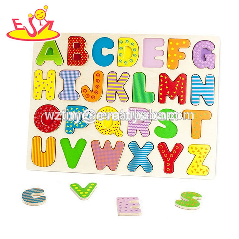 2018 Großhandelspädagogische Mini-Spielzeug aus Holz Alphabet für Kinder W14B097