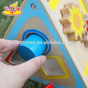 Wholesale blocks recognition wooden puzzle box for kids W12D037