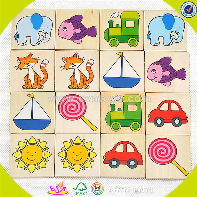 Wholesale intelligent wooden domino bricks toy interesting toddler wooden domino bricks toy bring fun W15A011A