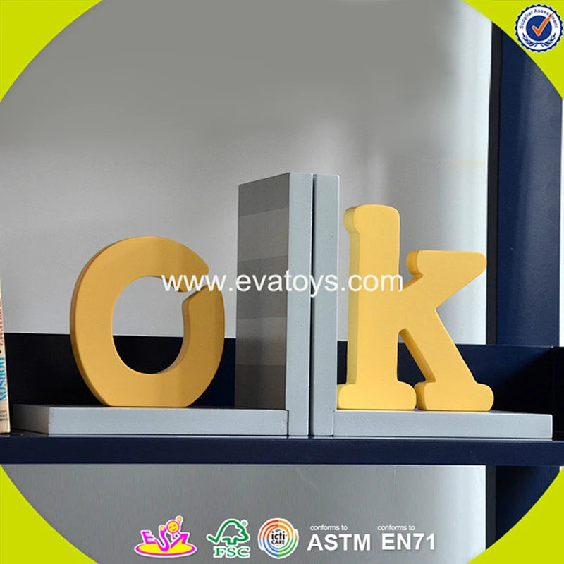 wholesale kids wooden custom bookend fashion children wooden custom bookend W08D055
