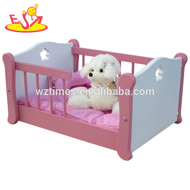 Wholesale new fashion wooden indoor pet dog bed for small animals sleeping W06F006A