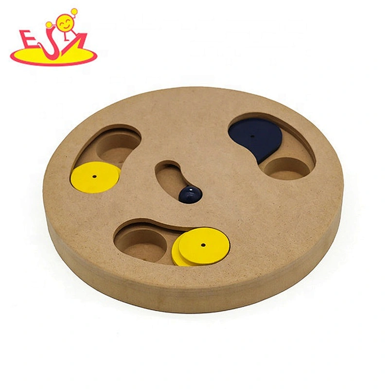 Professional cheap interactive wooden dog activity toys for wholesale W06F112