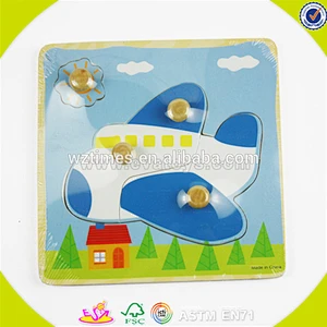 Wholesale newest boys and girls wooden toy fruits knob puzzle for toddlers W14A073