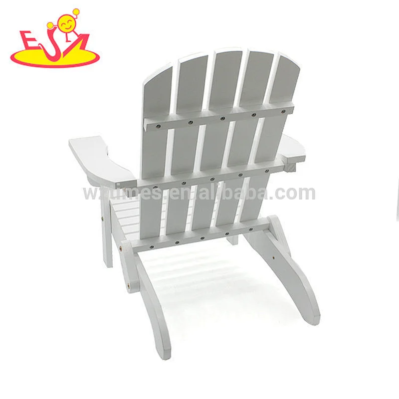 New design white wooden kids beach chair for wholesale W08G241