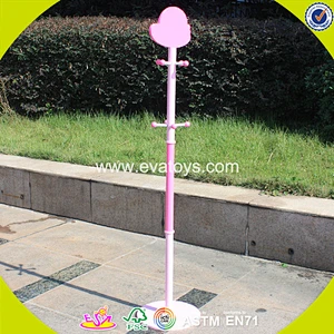new multifunction wooden coat hanger pink creative wooden clothes hanger stand W09B004
