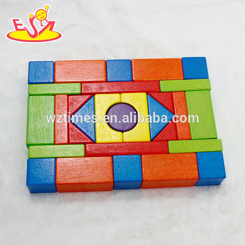 best quality educational children wooden colorful blocks toy for sale W13A106