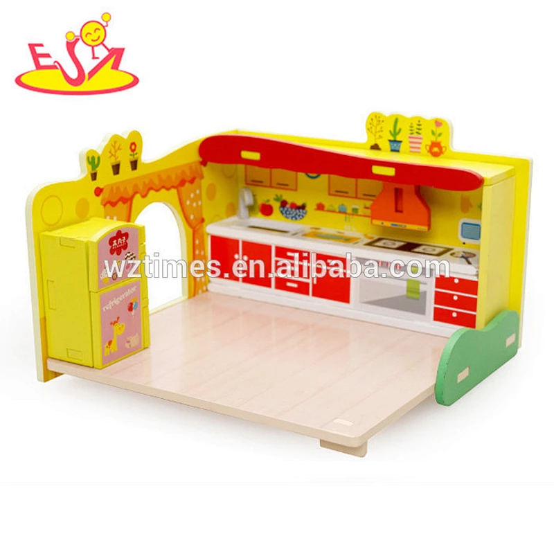 2018 wholesale kids mini wooden diy kitchen toy new design children wooden diy kitchen toy fashion wood diy kitchen toy W03B058
