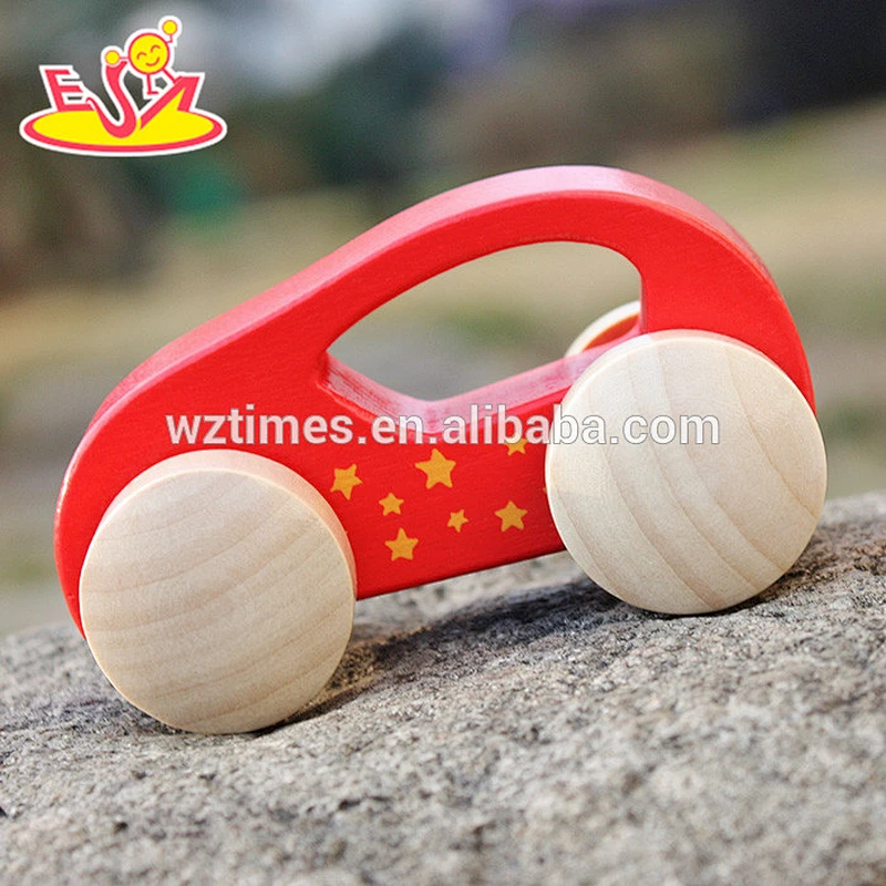 2018 niños divertidos pequeños coches de madera nuevo diseño niños pequeños coches de madera W04A341