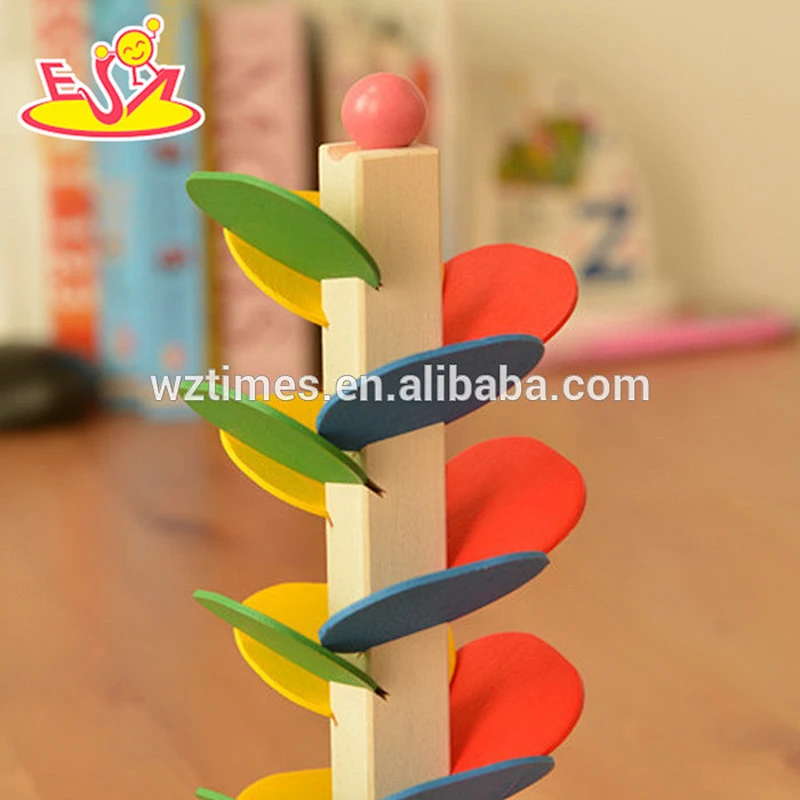 wholesale high quality deluxe wooden marble race toys for sale W04E056