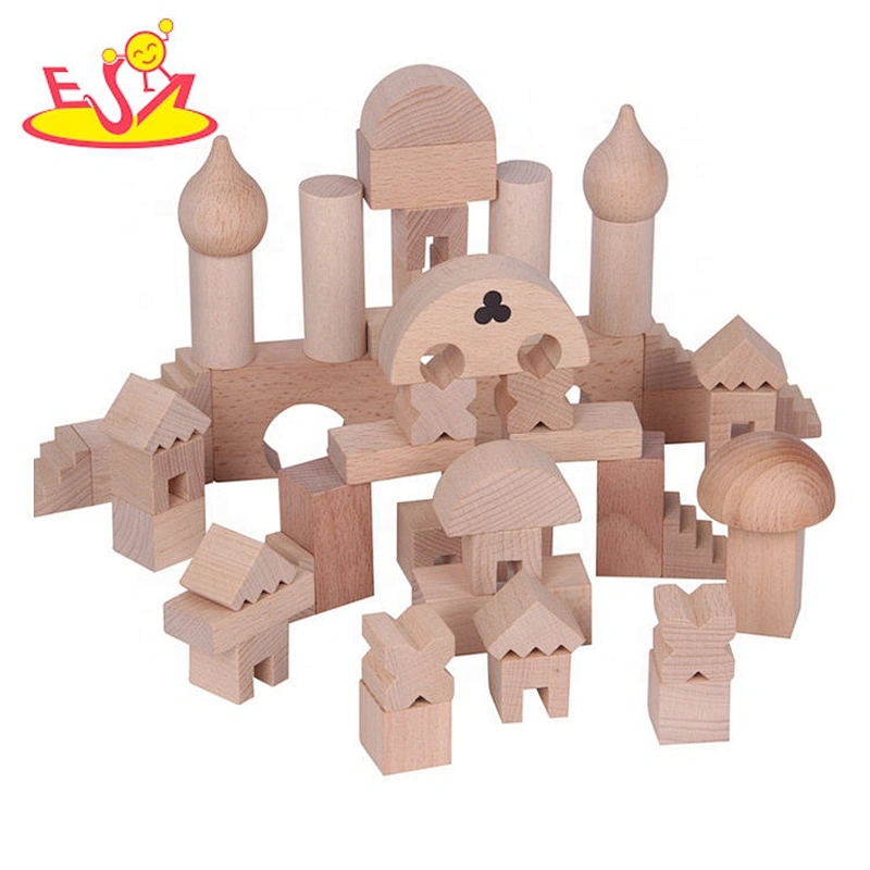 2019 High quality 52PCS educational wooden building toys for boys W13A153