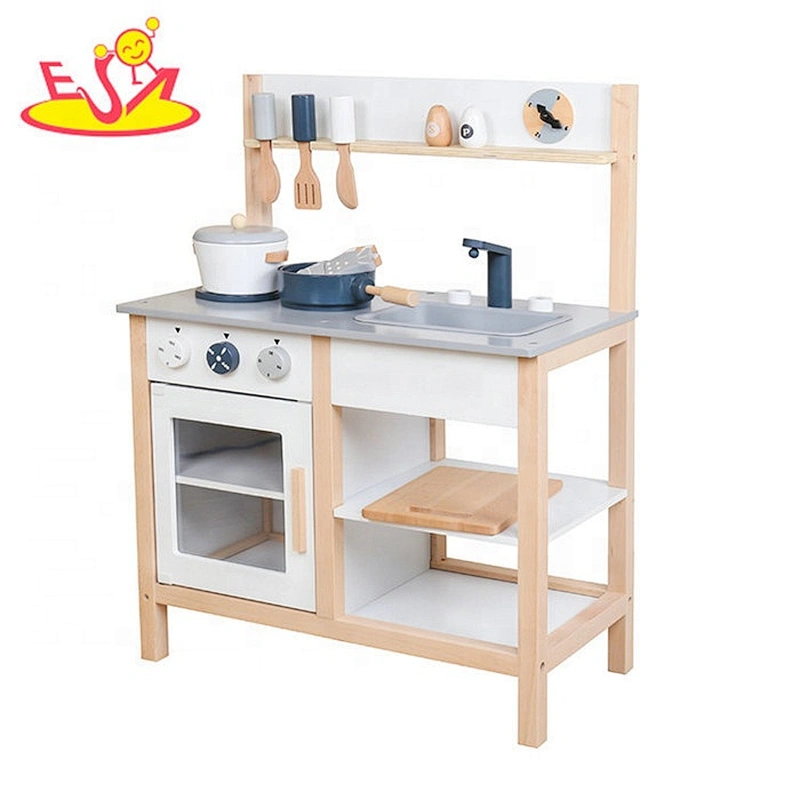 2019 New arrival pretend cooking wooden toy kitchen set for children W10C457