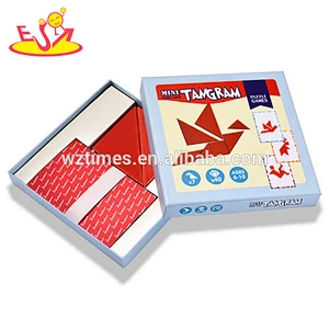 2017 Best design sale wooden tangram games for kids education W11D005
