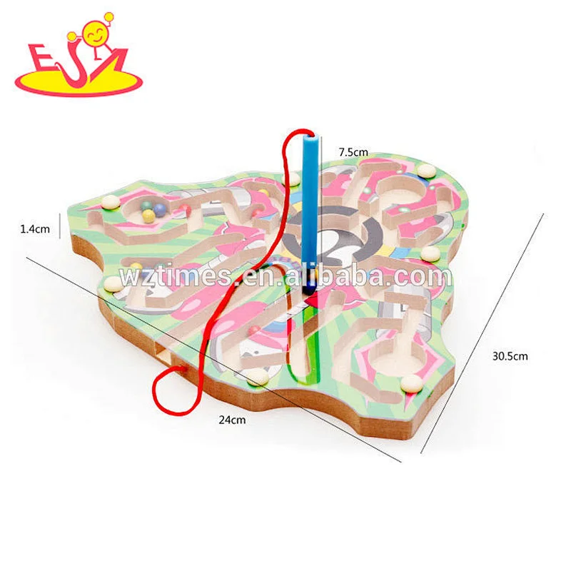 wholesale funny kids wooden magnetic maze board best magnetic maze board W11H028