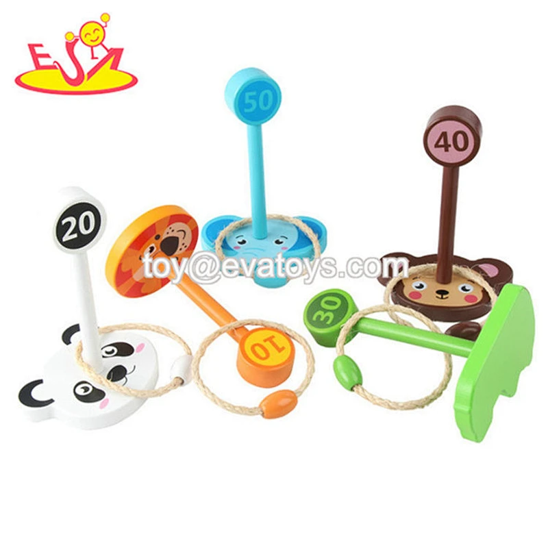 2019 New arrival outdoor wooden ring toss game set for kids W01D025