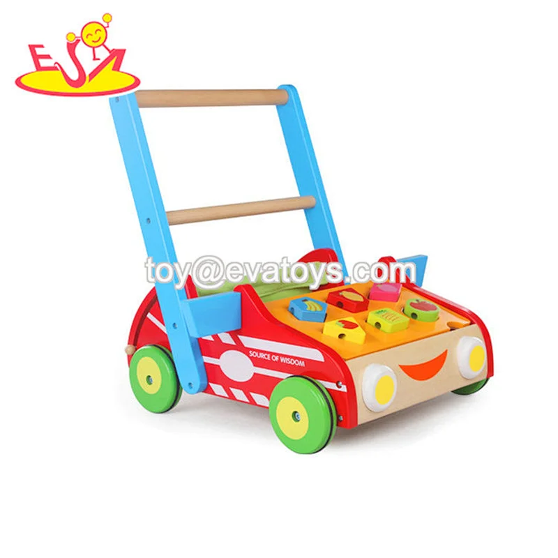 New design activity play wooden baby walking toys for kids W16E138
