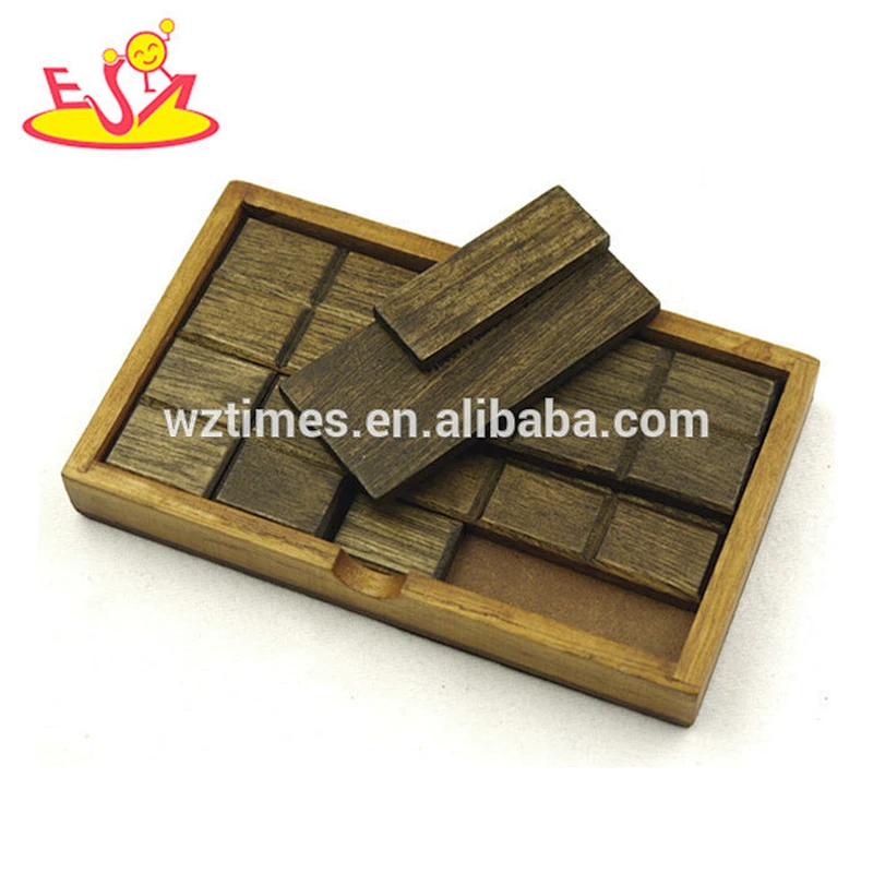 Wholesale promotional gift wooden toy easy brain teaser for 2 years old baby W11C051