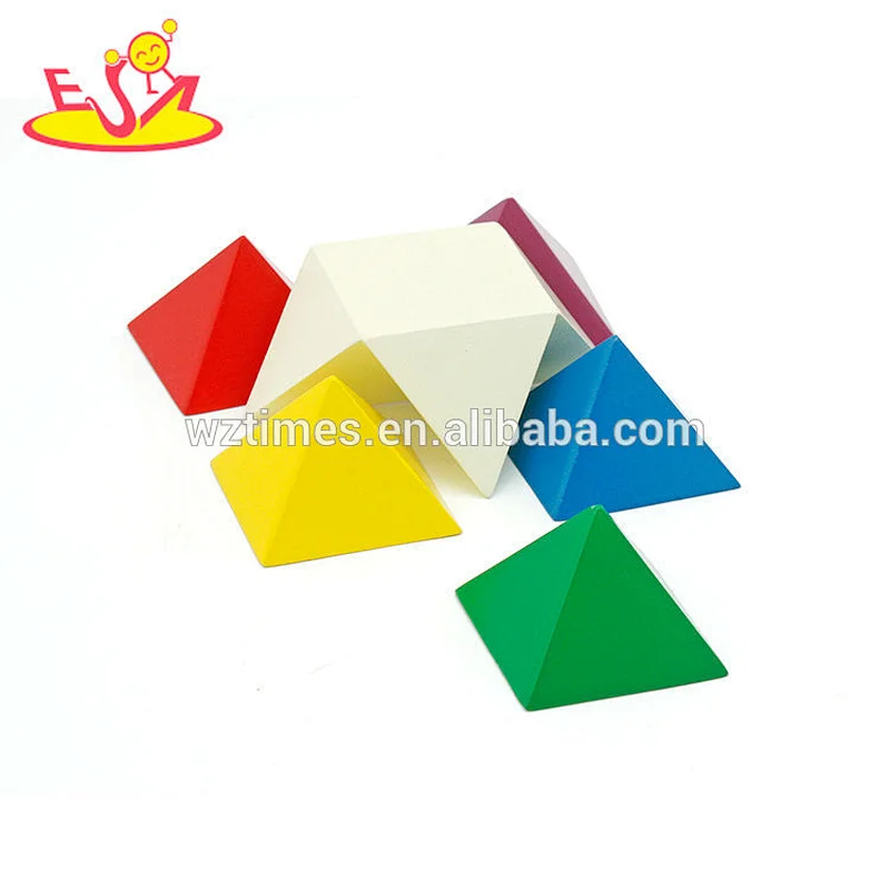 New fashion intelligent building blocks wooden pyramid games for kids W13E073