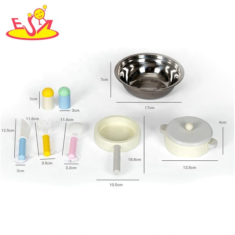 Top sale simulation wooden pink kids kitchen set for wholesale W10C496B