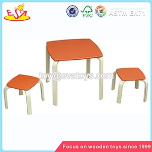 Wholesale high quality wooden baby stool fashionable pink wooden baby stool W08G097