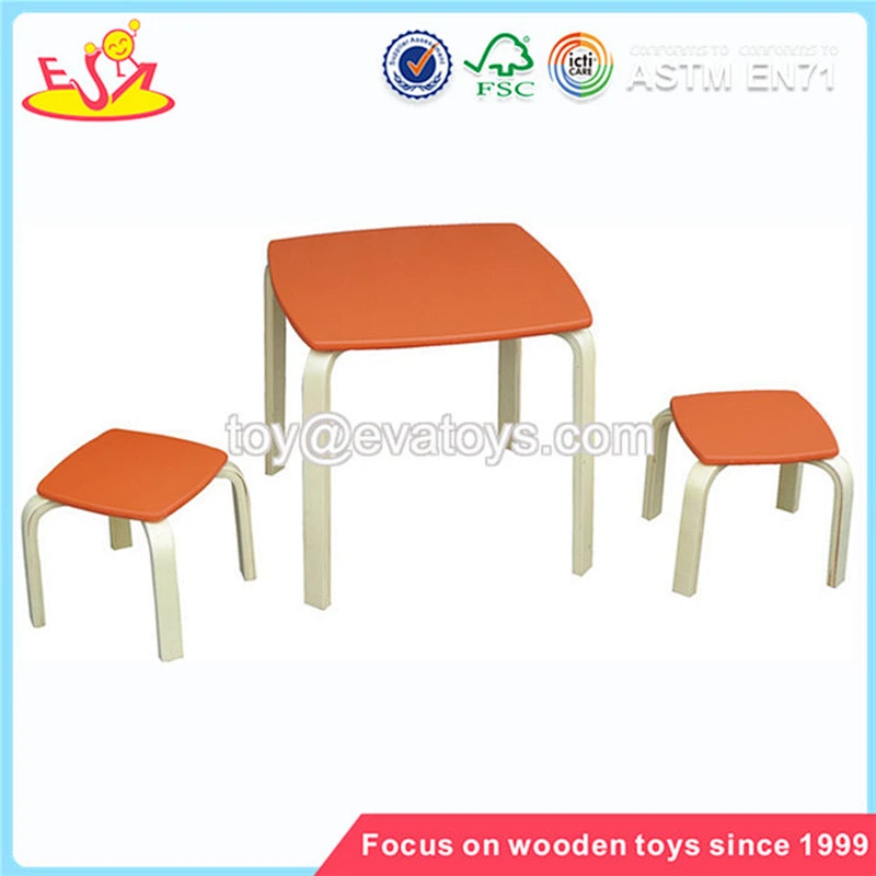 Wholesale high quality wooden baby stool fashionable pink wooden baby stool W08G097