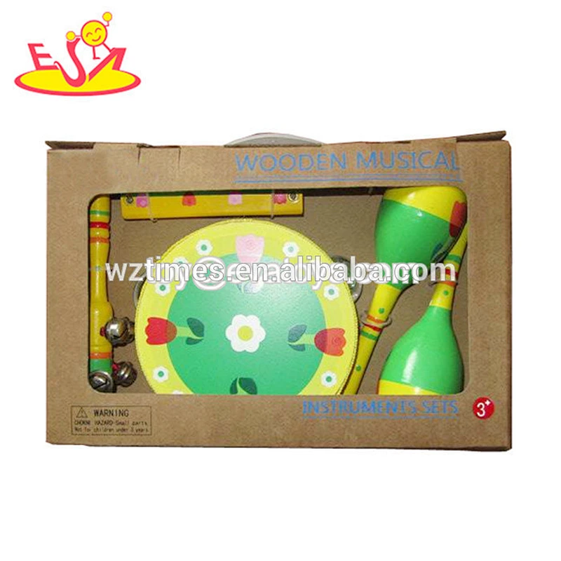 Wholesale colorful musical toy multi type wooden kazoo toy for children W07D007