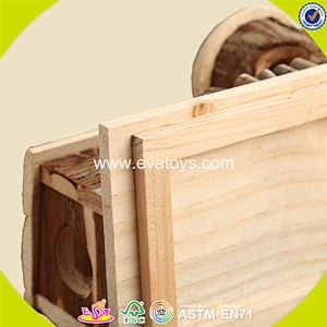 2018 New design wooden mini animal house lovely wooden mini animal house small wooden mini animal house W06F021