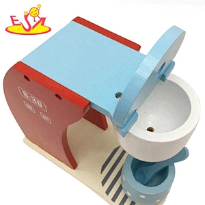 2019 Most popular simulation play wooden coffee machine toy for kids W10D236