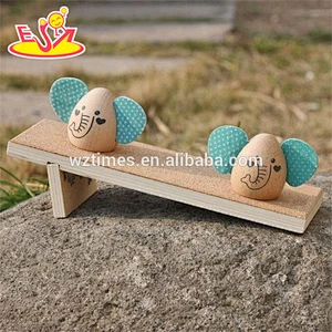 wholesale cartoon elephant shape wooden toys for kids new design animals wooden toys for kids W01B038