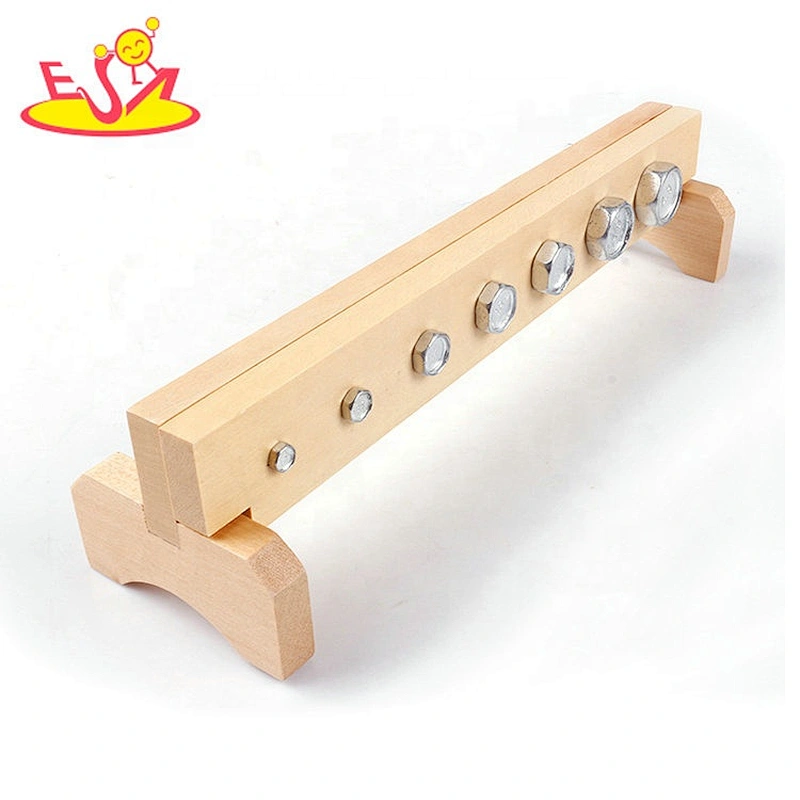 Top fashion school aids wooden montessori screw board for children W12F105