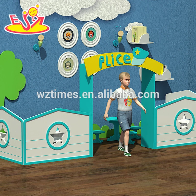 Wholesale delicate wooden kids indoor playhouse,reliable quality wooden green kids indoor playhouse W08C182