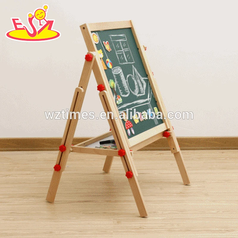 2018 wholesale new products kids wooden blackboard easel best sale children wooden blackboard easel W12B107