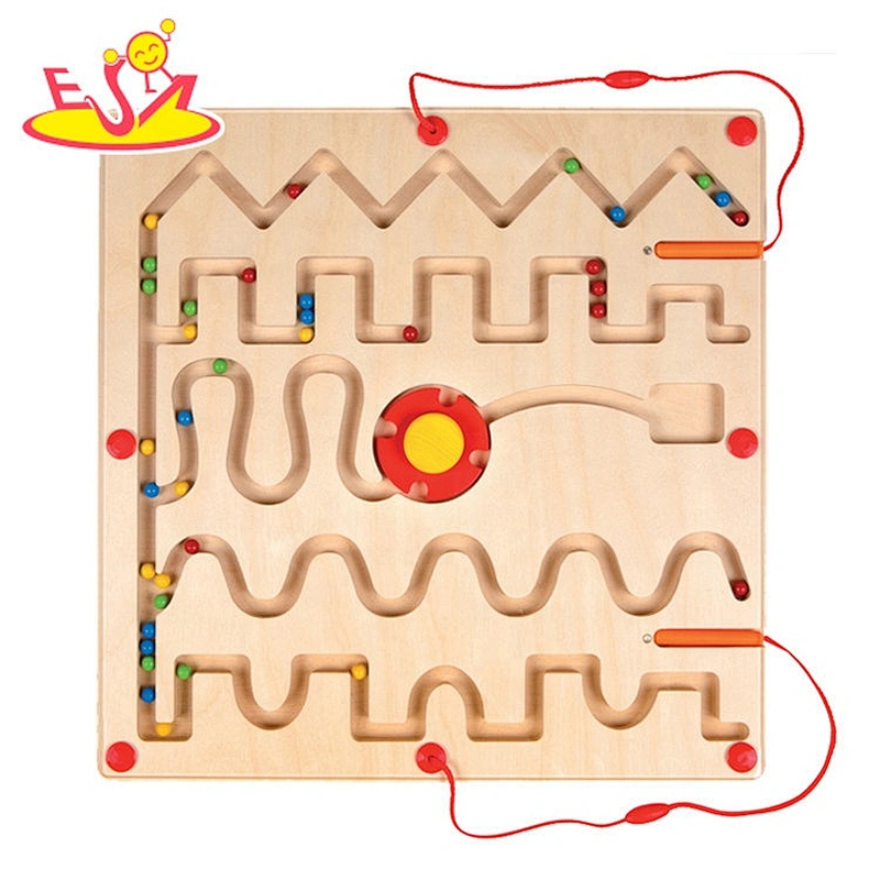 Most popular educational puzzle wooden marble board games for kids W11H062