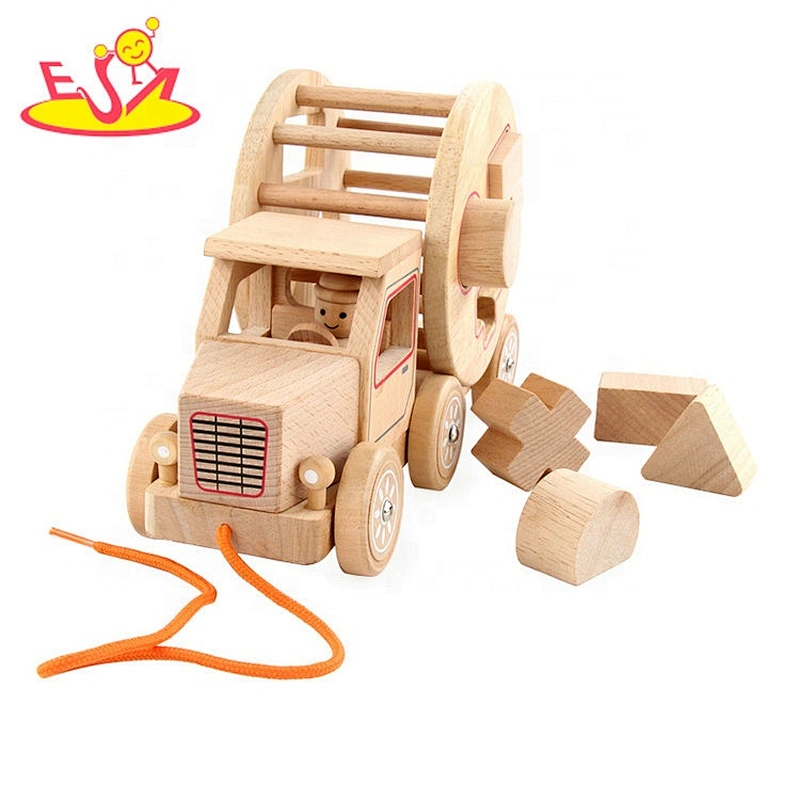 2019 New hottest educational wooden push and pull along toys for toddlers W05C111