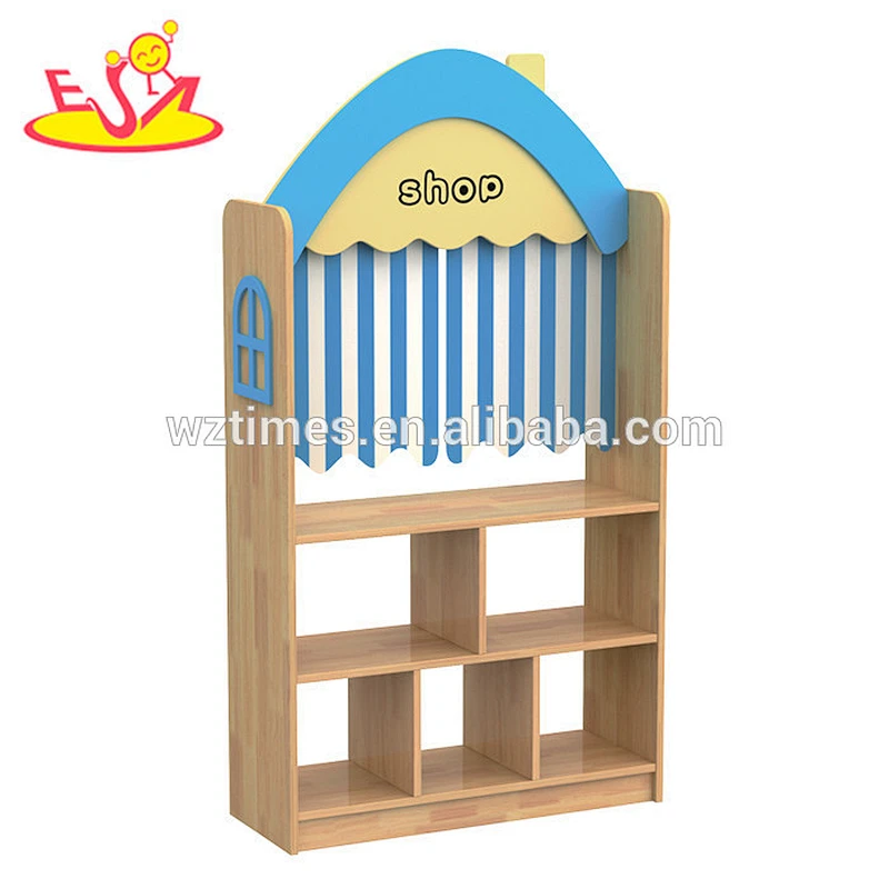 Wholesale kindergarten wooden kids toy organizer top fashion nursery school wooden kids toy organizer W08C195