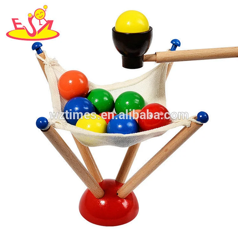 Educational Exercise Hand Flexibility Toys Wooden Ball Game For Kids W01B079