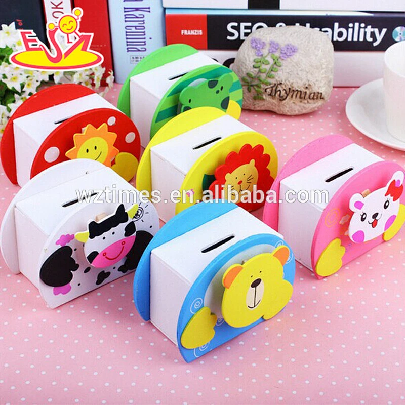 2018 wholesale wooden bear piggy bank popular wooden bear piggy bank cheap wooden bear piggy bank W02A021