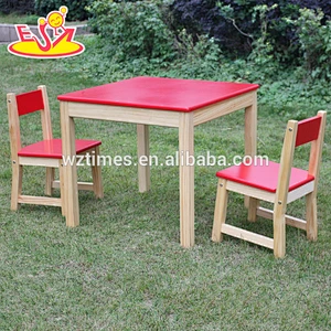 2018 New design kid wooden chairs and table set unique wooden chairs and table set popular wooden chairs and table set W08G134